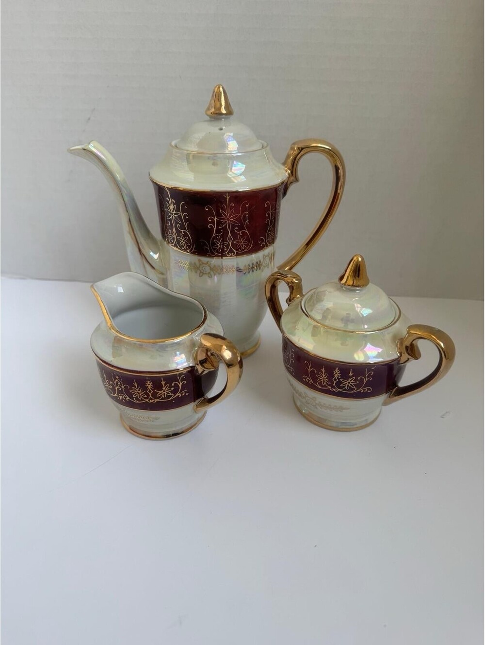 Vintage Haruta “Empress” Porcelain 3 Pcs Coffee & Tea Set — Mid‑Century Japanese